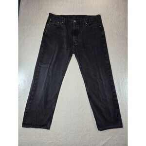 Levi’s 505 Regular Fit Black Jeans Men's 42x30 Straight Leg Denim Workwear